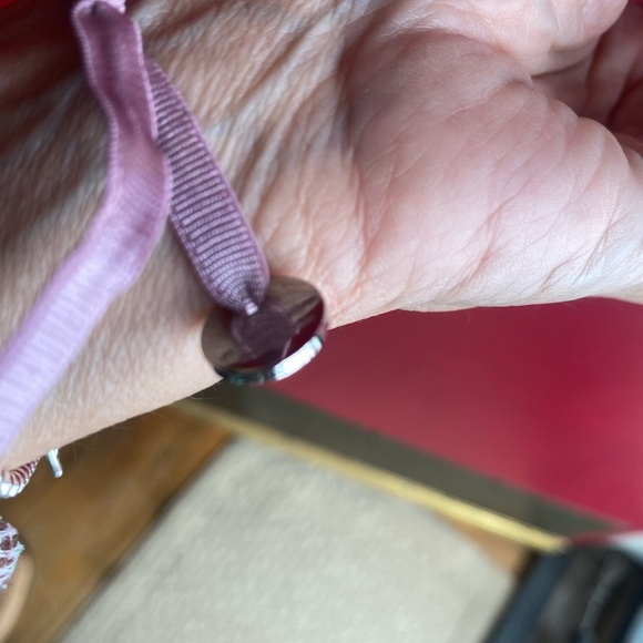 Elegant Les Interchangeables stretch Bracelet made in France Lavender & crystals - Picture 5 of 5